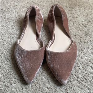 Dusty Rose Velvet Flats